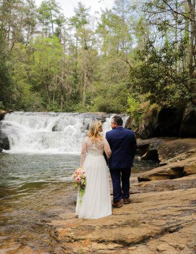 Dick's Creek Waterfall Wedding 20