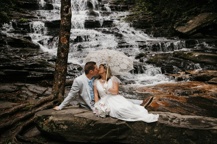 Waterfall Wedding at Minnehaha Falls