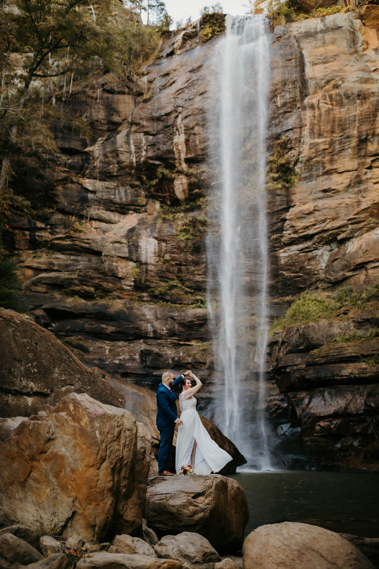 Waterfall Weddings at Toccoa Falls Couple