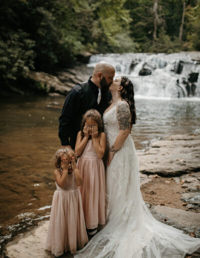 Dick's Creek Waterfall Wedding 6