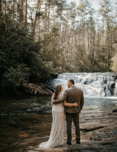 Dick's Creek Waterfall Wedding 7