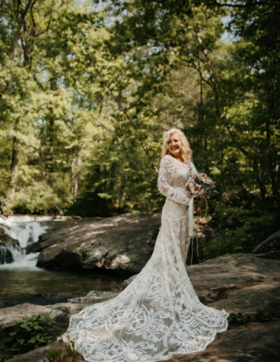 Dick's Creek Waterfall Wedding 5