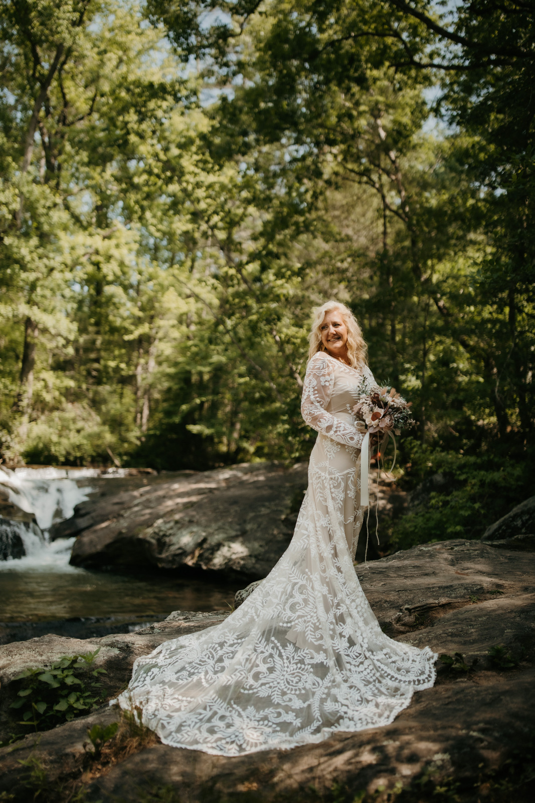 Dick's Creek Waterfall Wedding 5