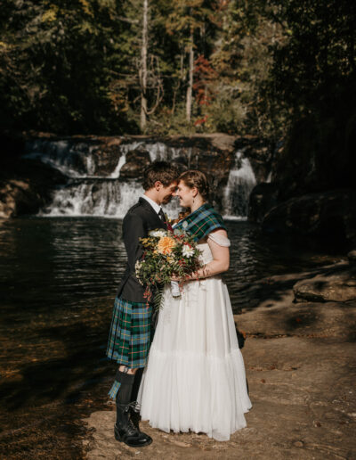 Dick's Creek Waterfall Wedding 3