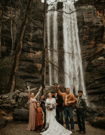 Waterfall weddings at Toccoa Falls College GA